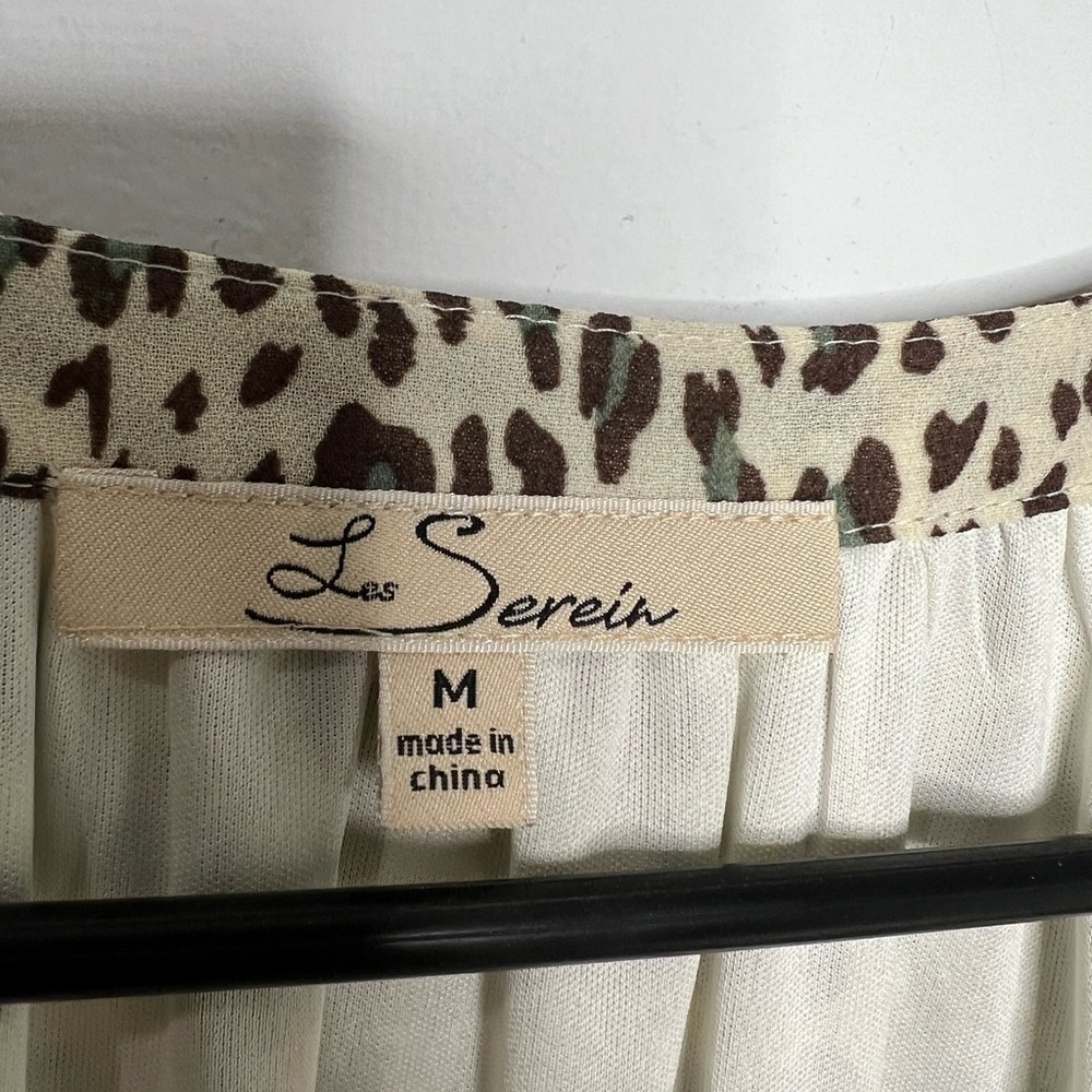 Les Serein Leopard Print Swing Dress Women’s Size Medium - Picture 4 of 9